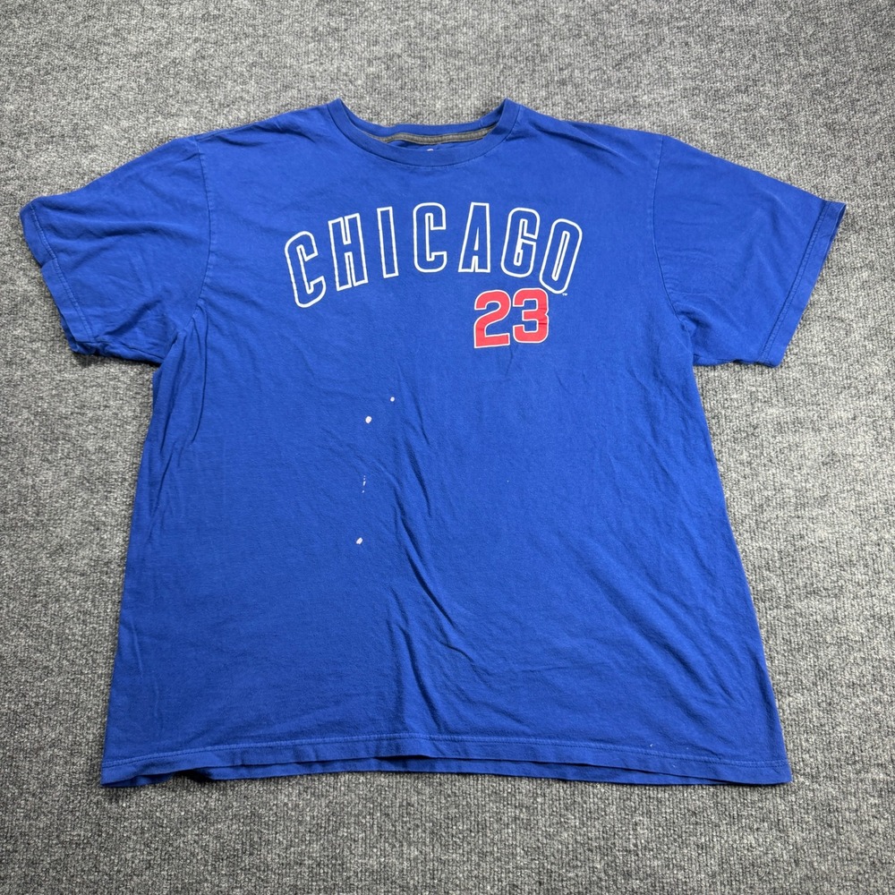 Ryne Sandberg 23 Chicago Cubs MLB Genuine Merchandise T Shirt Mens XL Blue